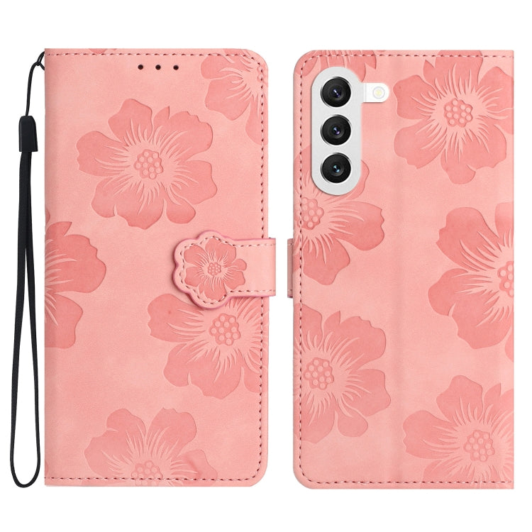 Flower Embossing Pattern Leather Phone Case