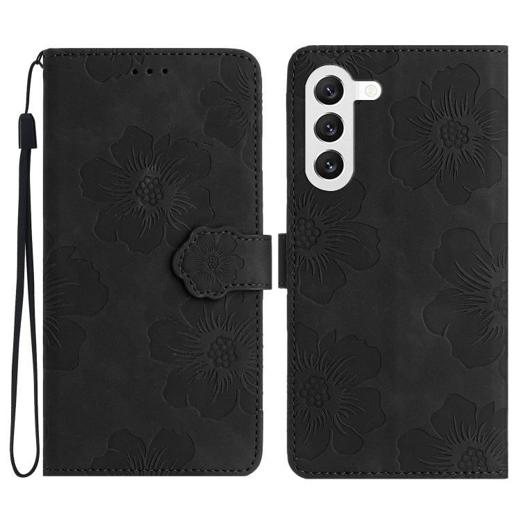Flower Embossing Pattern Leather Phone Case