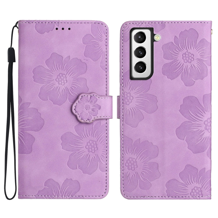 Flower Embossing Pattern Leather Phone Case