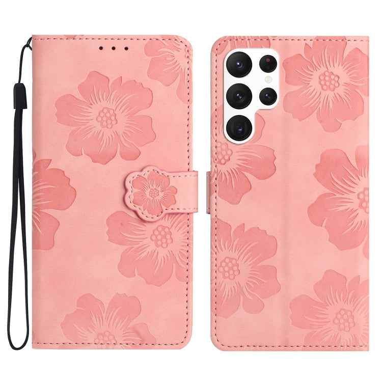 Flower Embossing Pattern Leather Phone Case
