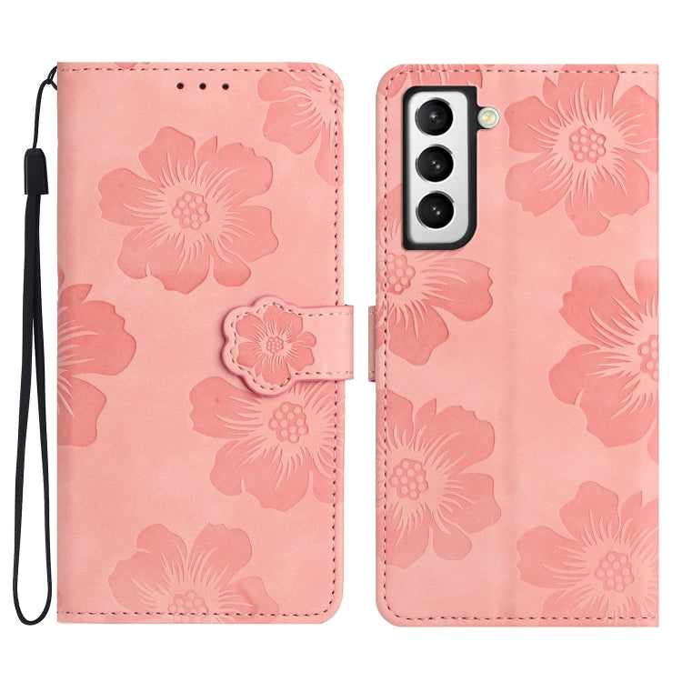 Flower Embossing Pattern Leather Phone Case
