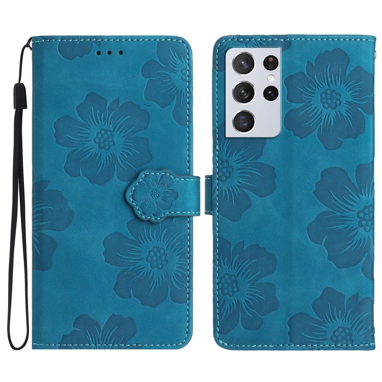Flower Embossing Pattern Leather Phone Case