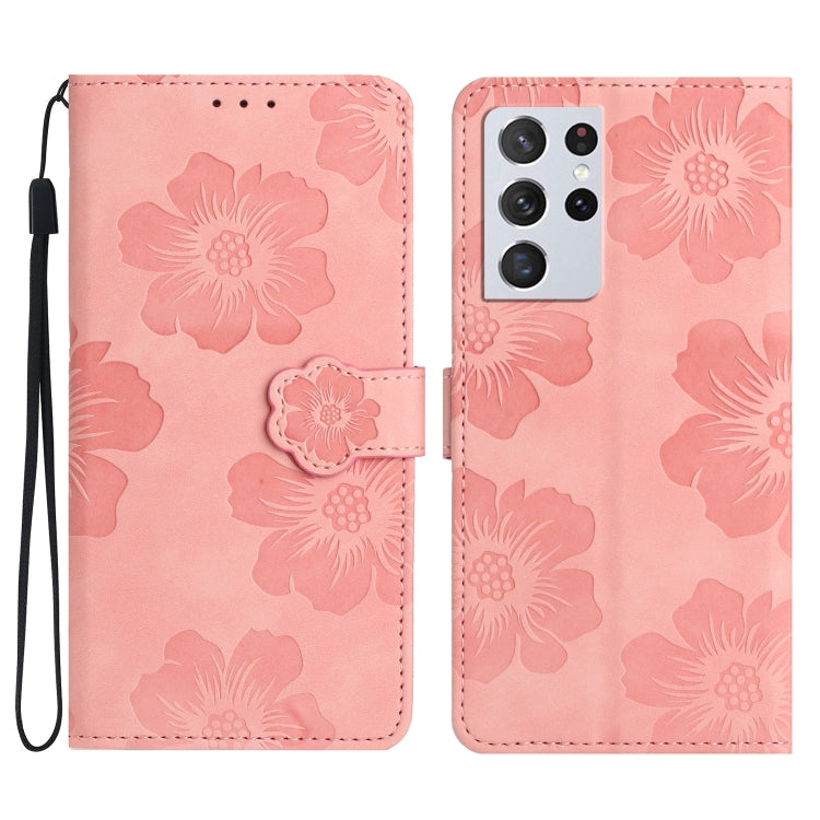 Flower Embossing Pattern Leather Phone Case