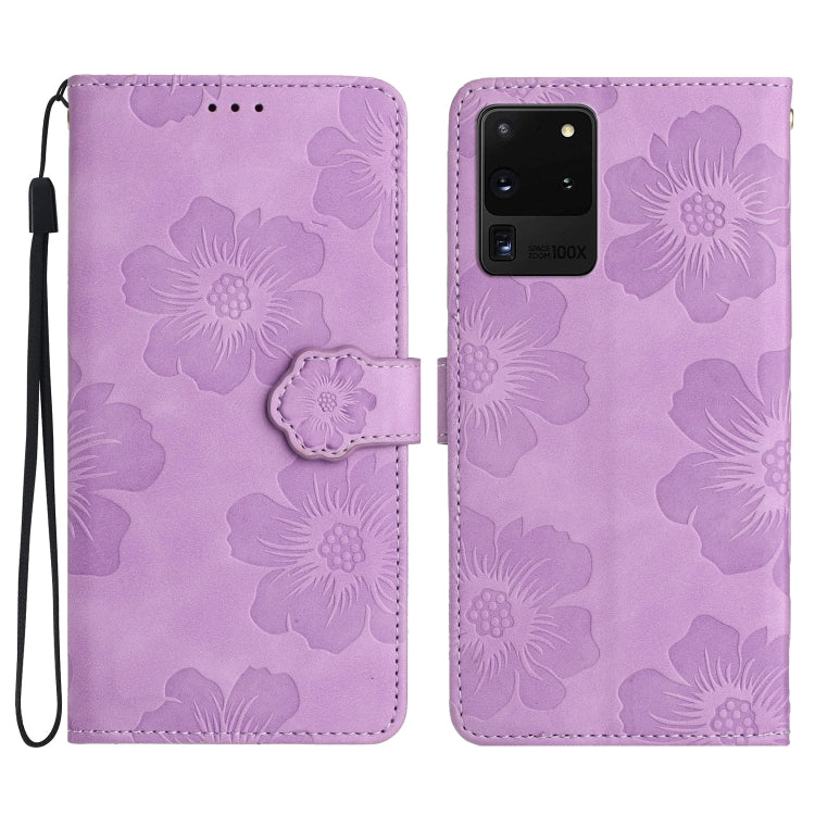 Flower Embossing Pattern Leather Phone Case
