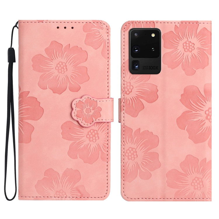 Flower Embossing Pattern Leather Phone Case