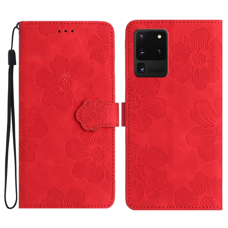 Flower Embossing Pattern Leather Phone Case