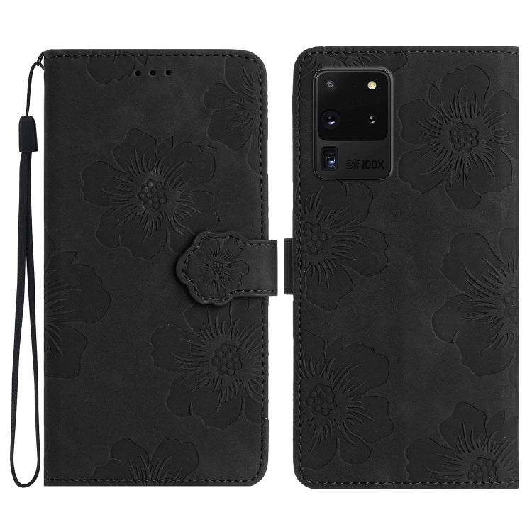 Flower Embossing Pattern Leather Phone Case