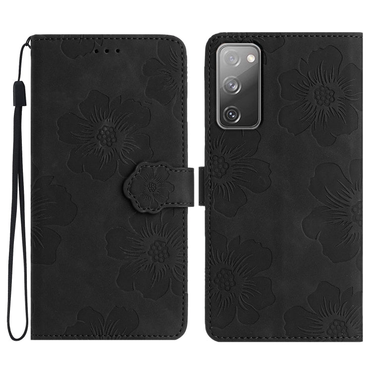 Flower Embossing Pattern Leather Phone Case
