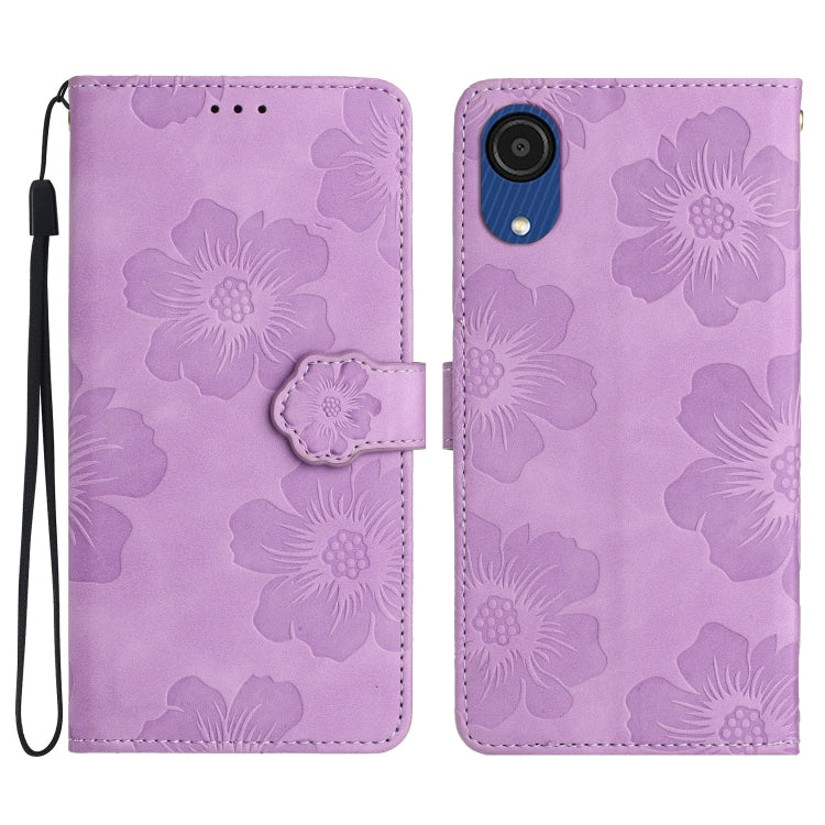 Flower Embossing Pattern Leather Phone Case