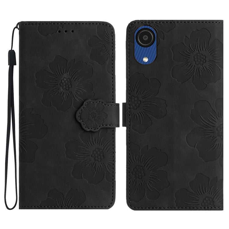 Flower Embossing Pattern Leather Phone Case