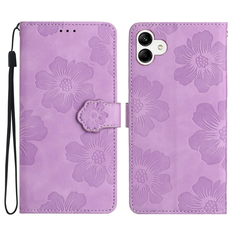 Flower Embossing Pattern Leather Phone Case