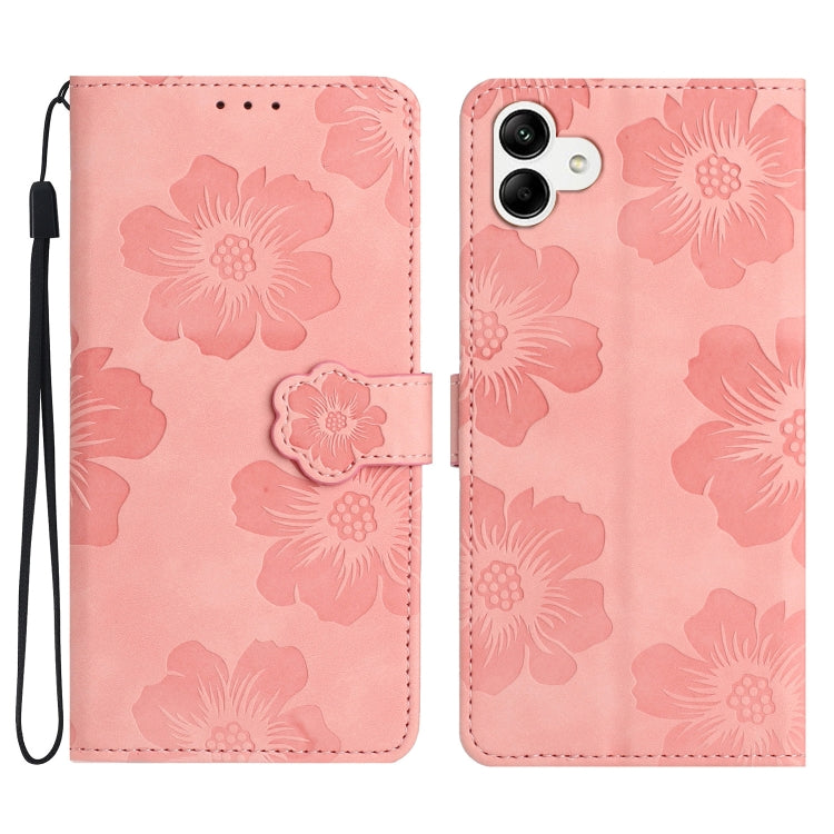 Flower Embossing Pattern Leather Phone Case