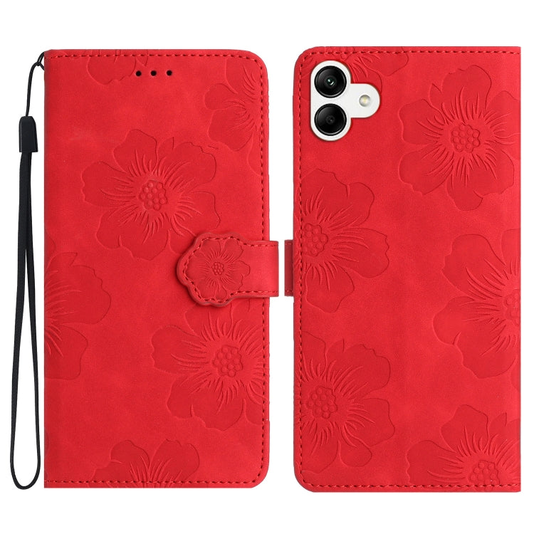 Flower Embossing Pattern Leather Phone Case