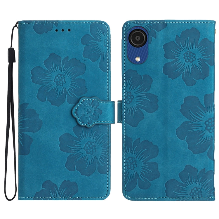 Flower Embossing Pattern Leather Phone Case