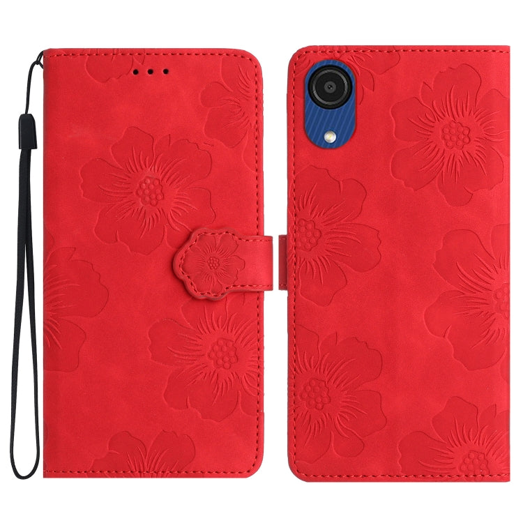 Flower Embossing Pattern Leather Phone Case
