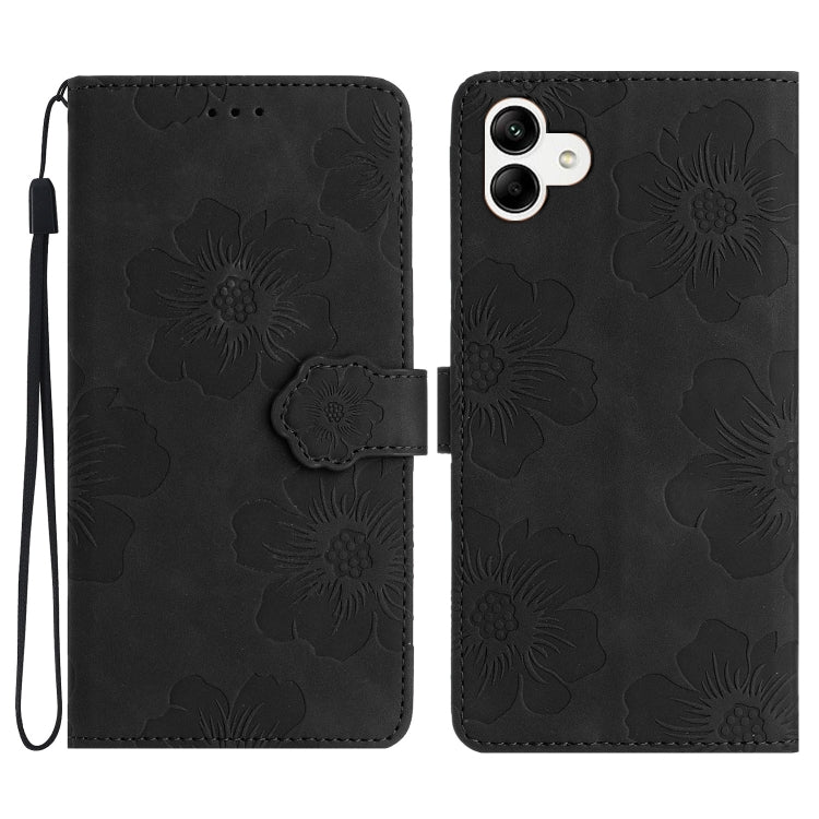 Flower Embossing Pattern Leather Phone Case