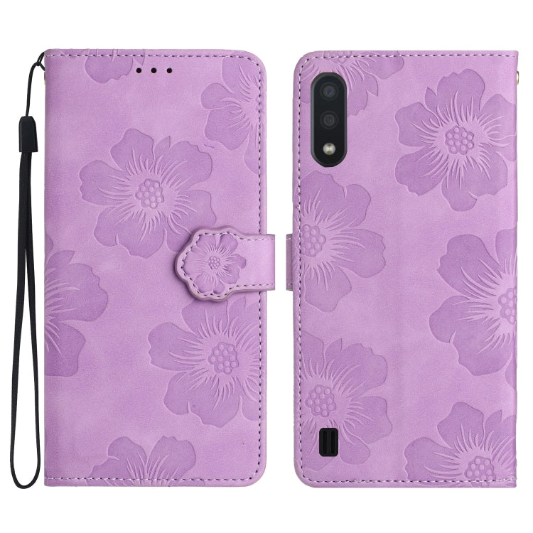 Flower Embossing Pattern Leather Phone Case