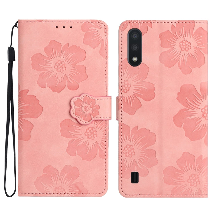 Flower Embossing Pattern Leather Phone Case