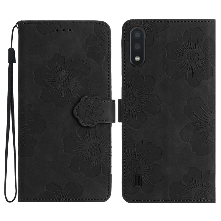 Flower Embossing Pattern Leather Phone Case