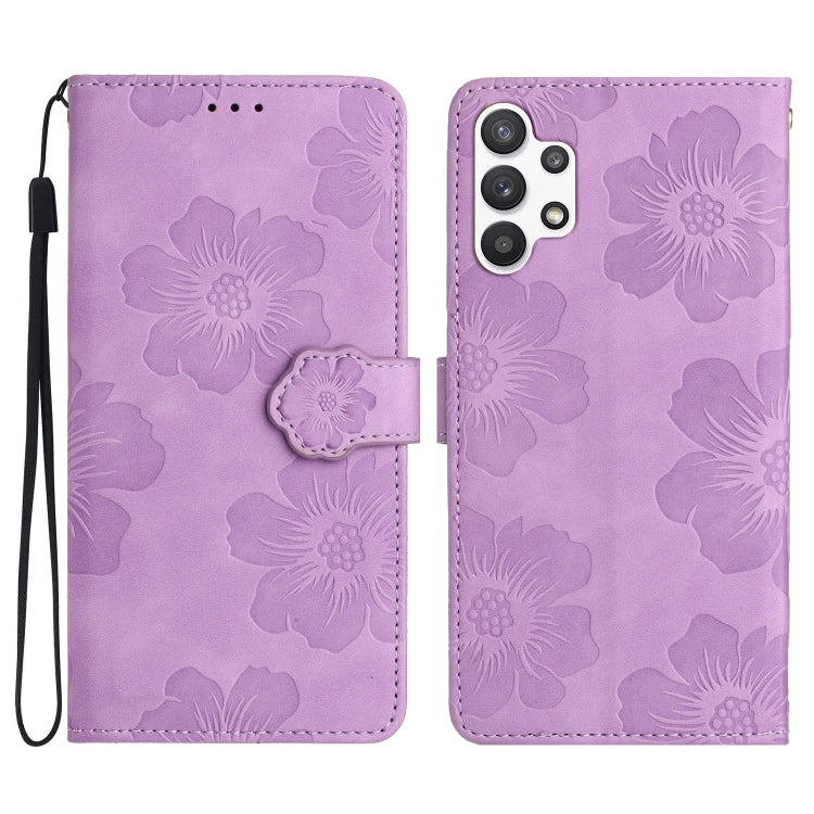 Flower Embossing Pattern Leather Phone Case