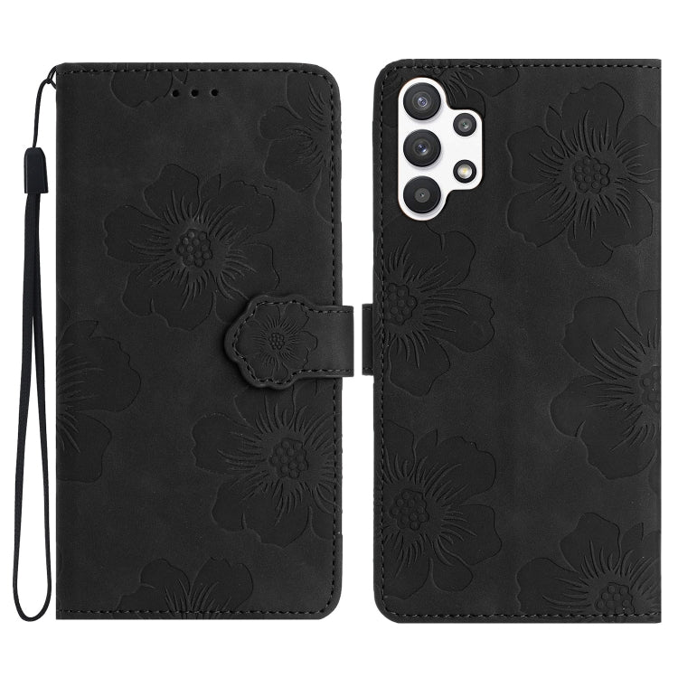 Flower Embossing Pattern Leather Phone Case