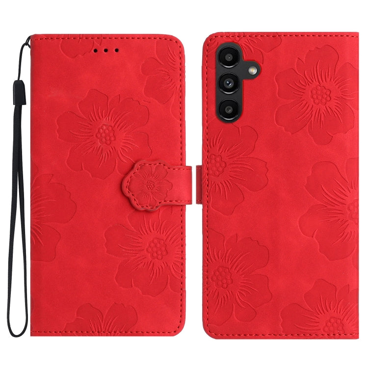 Flower Embossing Pattern Leather Phone Case
