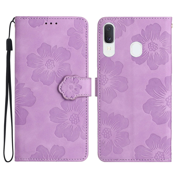 Flower Embossing Pattern Leather Phone Case