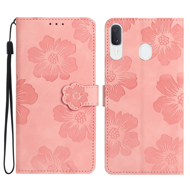 Flower Embossing Pattern Leather Phone Case