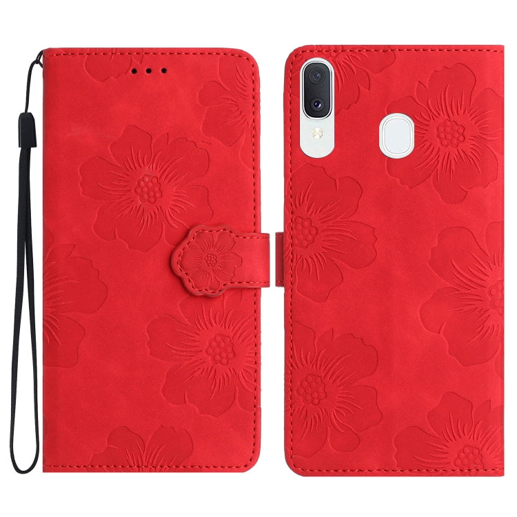 Flower Embossing Pattern Leather Phone Case