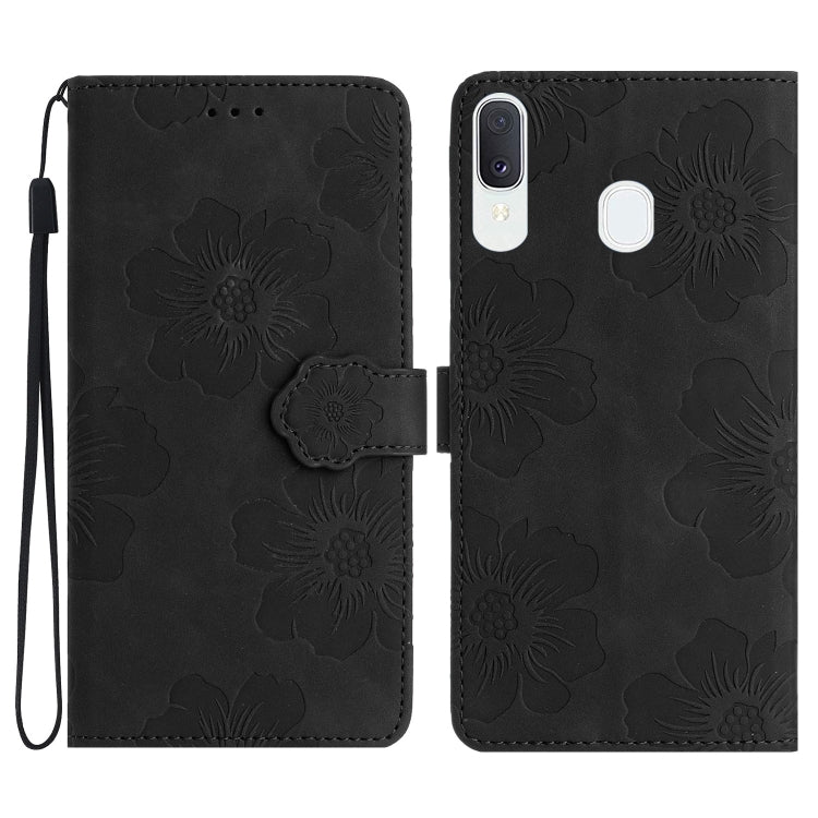 Flower Embossing Pattern Leather Phone Case