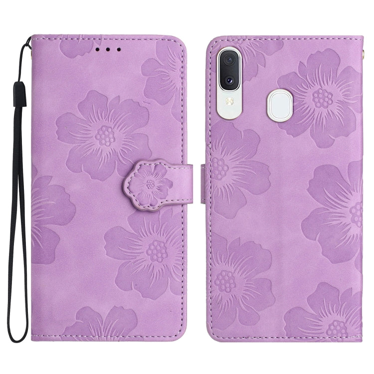 Flower Embossing Pattern Leather Phone Case