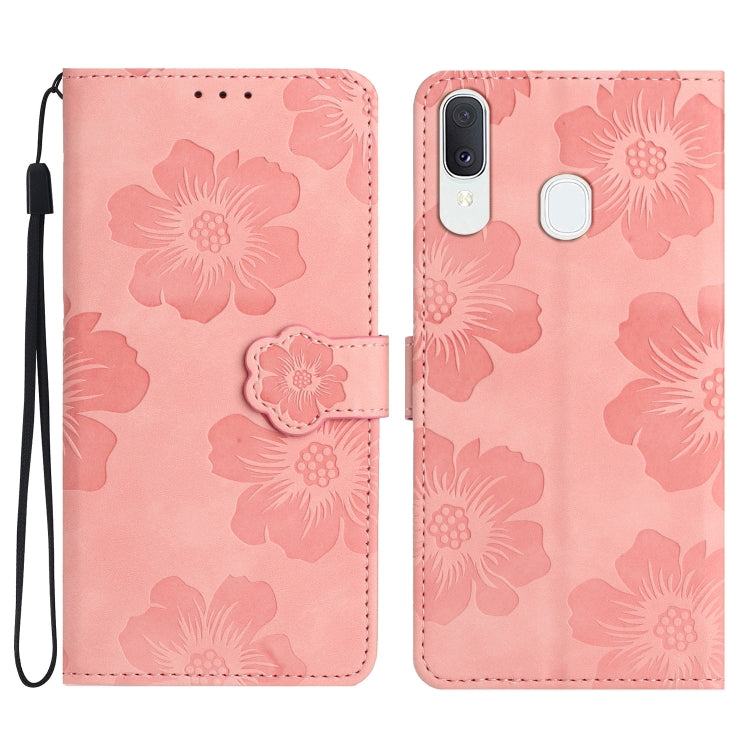 Flower Embossing Pattern Leather Phone Case