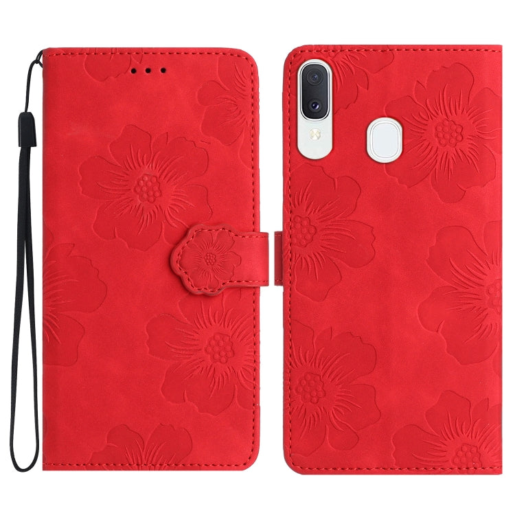 Flower Embossing Pattern Leather Phone Case