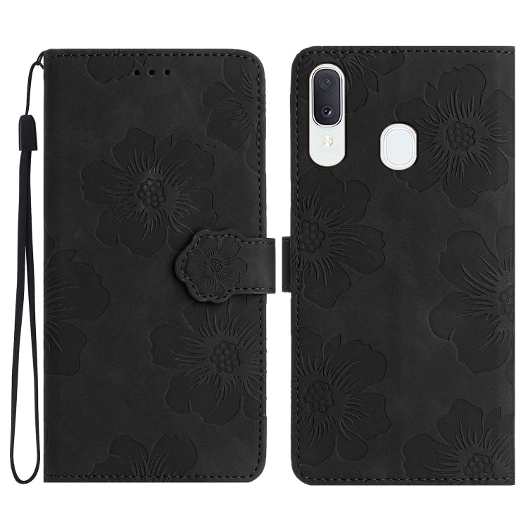Flower Embossing Pattern Leather Phone Case