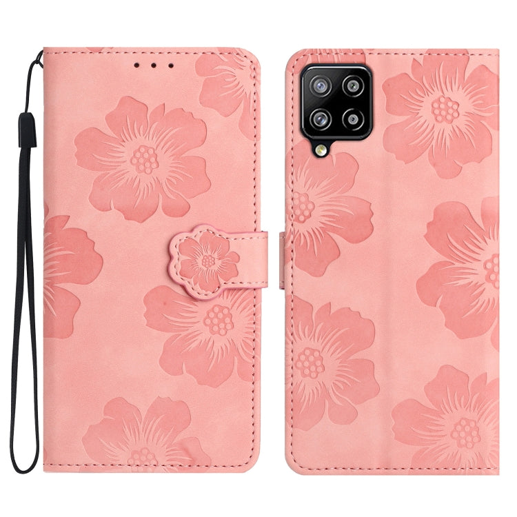 Flower Embossing Pattern Leather Phone Case