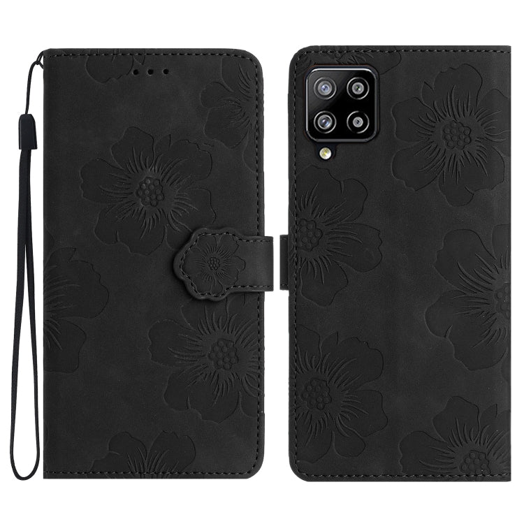 Flower Embossing Pattern Leather Phone Case