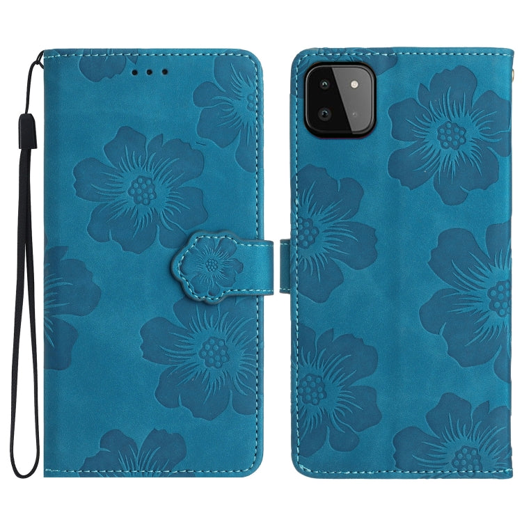 Flower Embossing Pattern Leather Phone Case