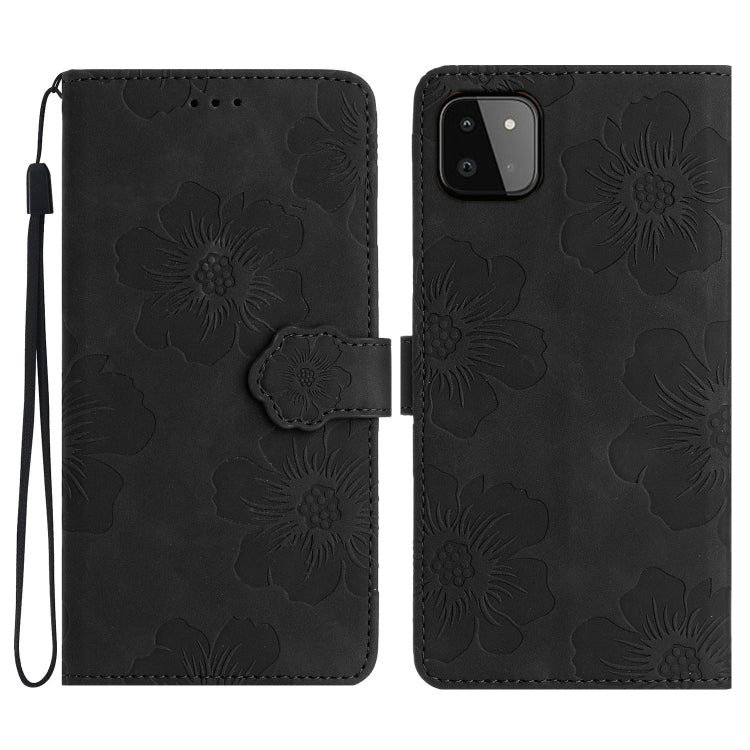 Flower Embossing Pattern Leather Phone Case