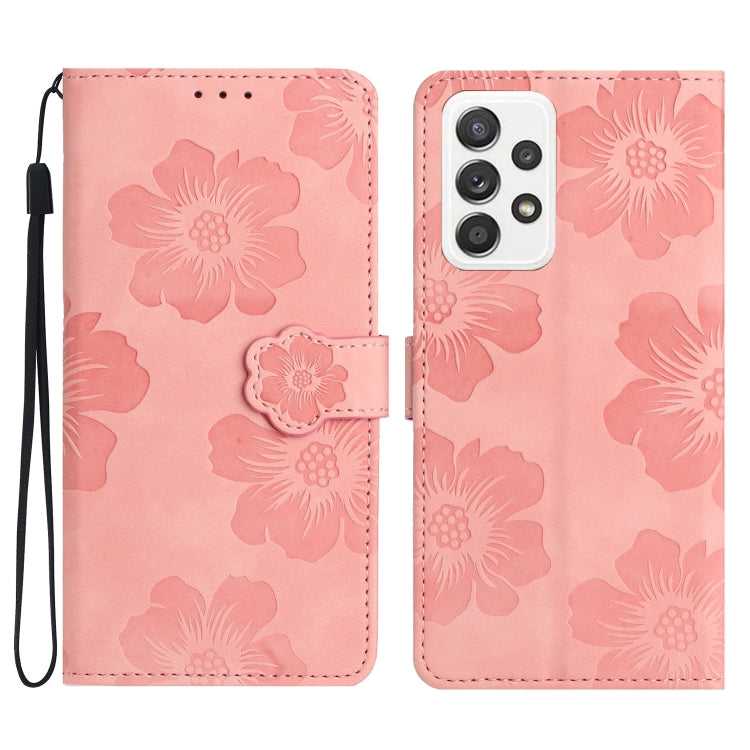 Flower Embossing Pattern Leather Phone Case