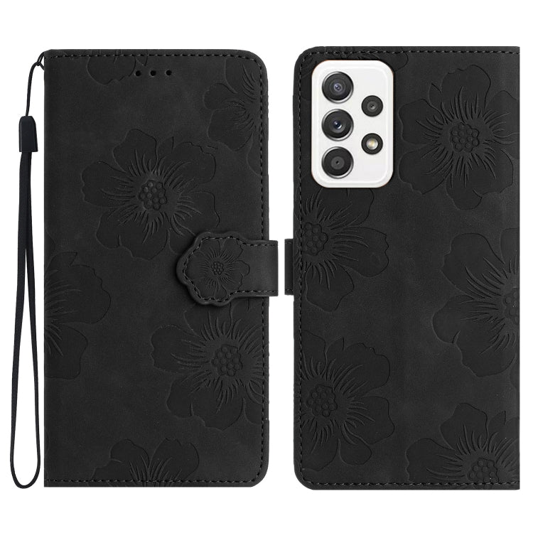 Flower Embossing Pattern Leather Phone Case