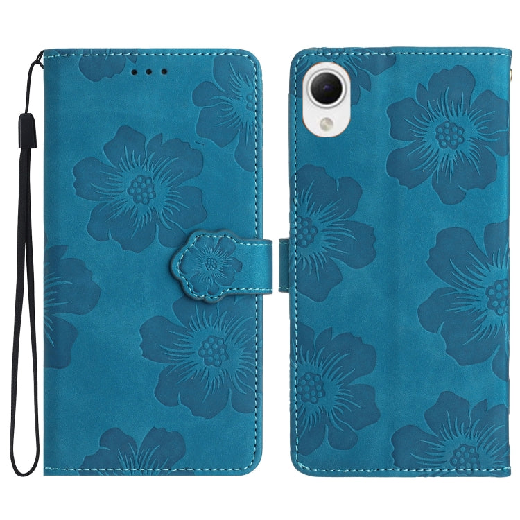 Flower Embossing Pattern Leather Phone Case