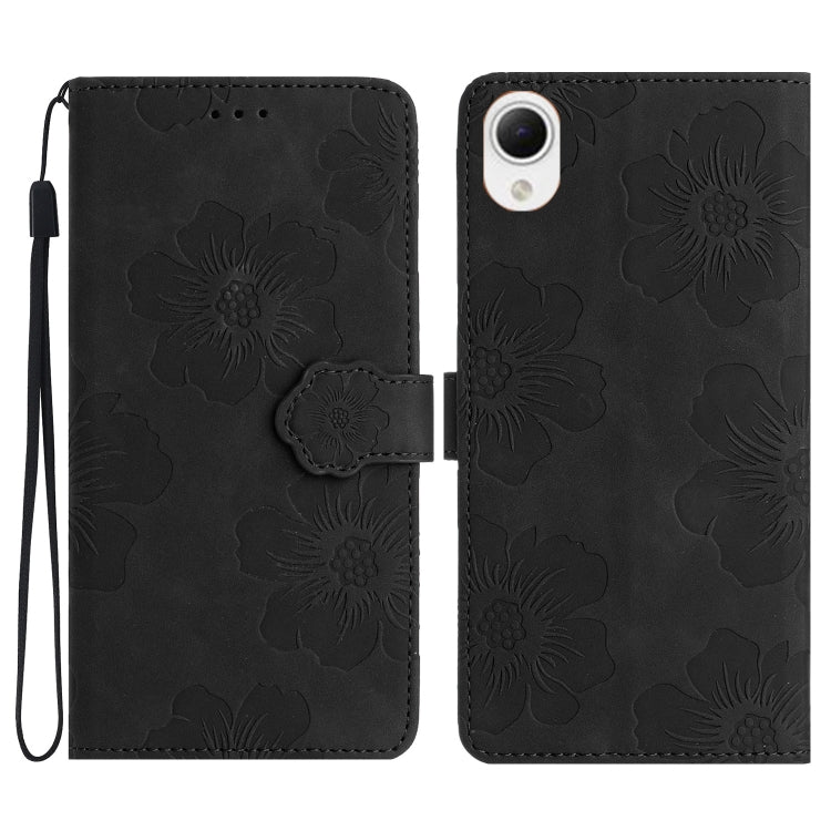 Flower Embossing Pattern Leather Phone Case
