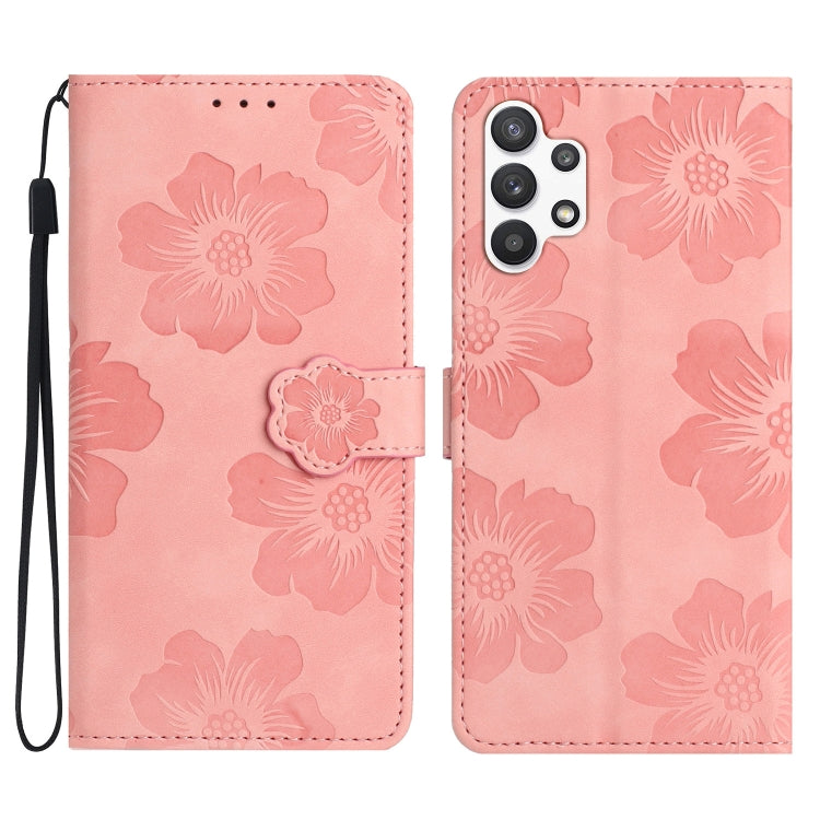 Flower Embossing Pattern Leather Phone Case