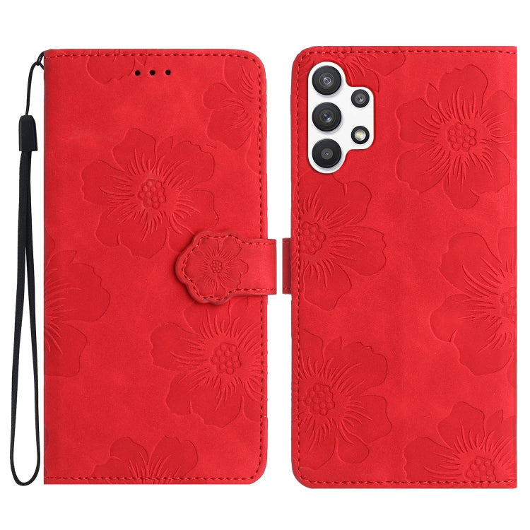 Flower Embossing Pattern Leather Phone Case