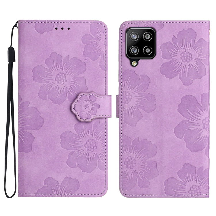 Flower Embossing Pattern Leather Phone Case
