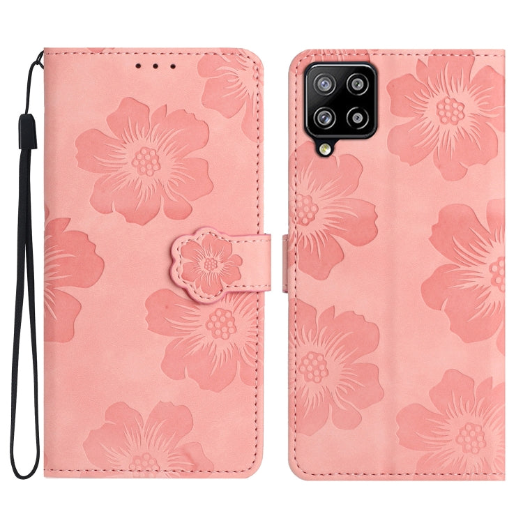 Flower Embossing Pattern Leather Phone Case