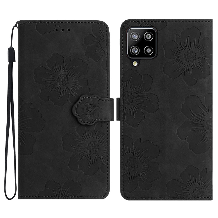 Flower Embossing Pattern Leather Phone Case
