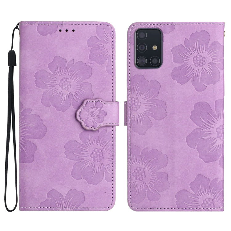 Flower Embossing Pattern Leather Phone Case