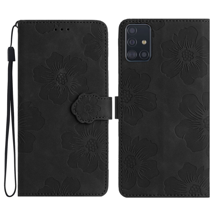 Flower Embossing Pattern Leather Phone Case