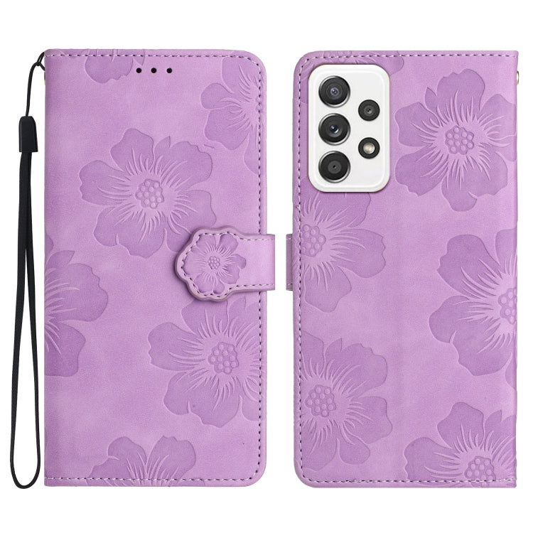 Flower Embossing Pattern Leather Phone Case